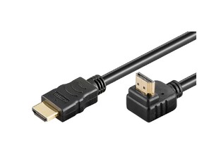 POWERTECH καλώδιο HDMI CAB-H016, γωνιακό, 90° down, 1.5m, μαύρο