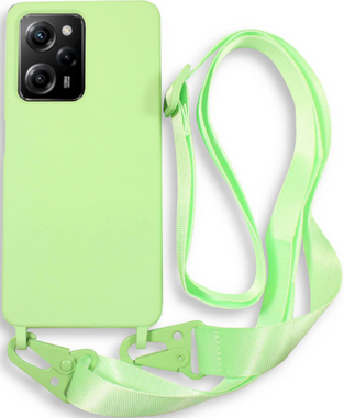 Bodycell Silicone Case with Neck Strap - Xiaomi Redmi Note 12 Pro 5G / Poco X5 Pro - Green