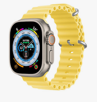 Silicone Strap Dux Ducis OceanWave Bracelet Apple Watch (42/ 44/ 45/ 49mm) Yellow