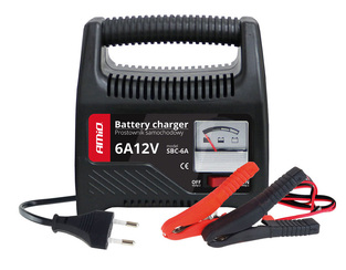 AMIO battery charger 12V/6A 02085, with analog display and fuse