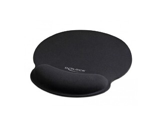 DELOCK Mousepad 12559 with wrist rest, 252 x 227mm, black