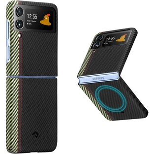 Pitaka Fusion Weaving MagEZ Case 3 - MagSafe Case Aramid Fiber Body Samsung Galaxy Z Flip4 - 0.95mm - 600D - Overture