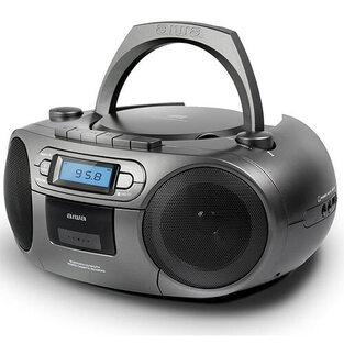 AIWA PORTABLE CD/MP3/USB/TAPE/BT WITH FM PLL RADIO GREY  BBTC-550MG