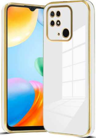 Bodycell Gold Plated - Silicone Case Xiaomi Redmi 10C - White