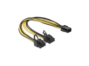 POWERTECH cable PCIe 6pin to 2x 8pin CAB-W044, 30cm