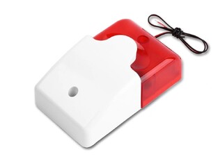 Indoor Piezzo Panic Siren HS-157, 12V, Red