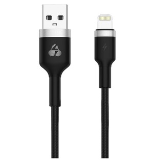 POWERTECH cable USB to Lightning metal PTR-0095, 15W 3A, 1m, black