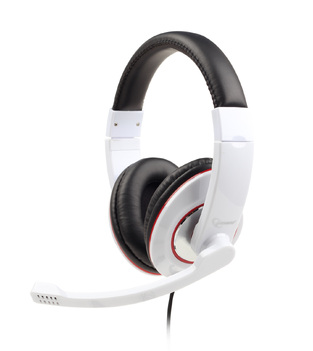 GEMBIRD STEREO HEADSET GLOSSY WHITE  MHS-001-GW