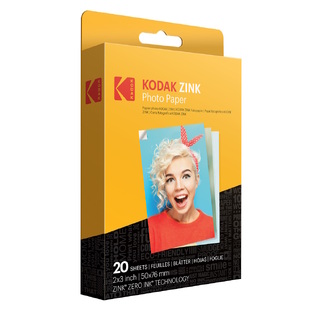 Kodak Photo Paper Instant Zink A8 5.2cm x 7.4cm Paper - 20 sheets