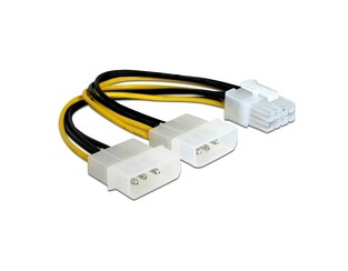 POWERTECH cable 2x molex 3pin to 1x 8pin CAB-W041, 0.15m