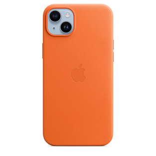 Apple Leather Case iPhone 14 Plus with MagSafe Orange