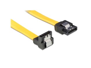 POWERTECH SATA cable CAB-W046, angled 90°, 6 Gb/s, 0.70m, yellow