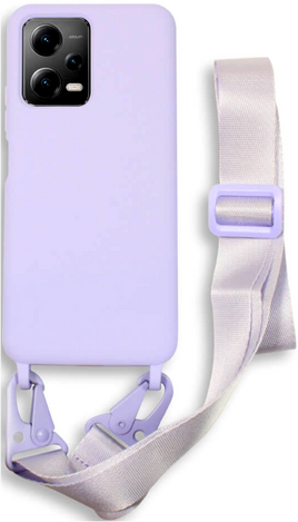 Bodycell Silicone Case with Neck Strap - Xiaomi Redmi Note 12 5G / Poco X5 - Violet