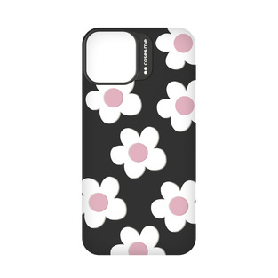 SBS CASE ME 3D JELLY COVER EMBOSSED MOTIFS FLOWER IPHONE 15 black backcover