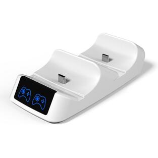 ROAR RR-0019 Gamepad Charging Dock for 2x PS5 DualSense, White