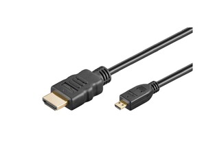 GOOBAY HDMI to HDMI Micro 53786 Cable with Ethernet, 4K, 3m, Black