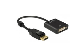 DELOCK adapter DisplayPort 1.2 to DVI 62599, active, 4K, 20cm, black