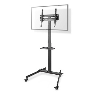 Floor-mounted castor stand for TVs 32 - 55", with 4 wheels with locking mechanism, in black color NEDIS TVSM5100BK