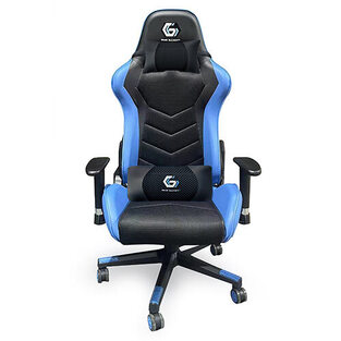 GEMBIRD GAMING CHAIR LEATHER BLACK/BLUE  GC-01-BLUE