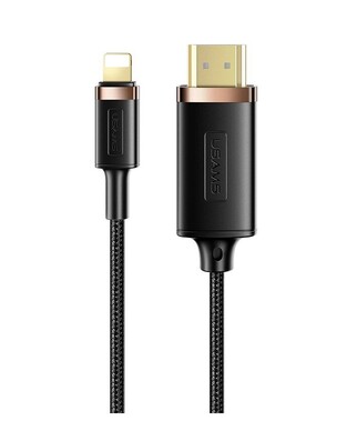 USAMS Cable Lightning to HDMI 1.4 U70, 1080p, 3D, 2m, Black