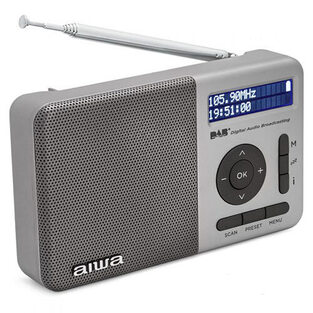 AIWA RADIO DAB+ FM-RDS WITH SPEAKER AND EARPHONES SILVER  RD-40DAB/SL