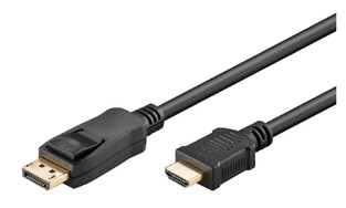 GOOBAY DisplayPort to HDMI cable 51959, gold-plated, 4K, 5m, black