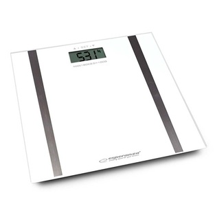 Electronic Bathroom Scale Color Lipometer White Esperanza EBS018W