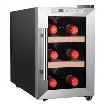 PROFI COOK PC-WK 1231 Wine preserver with a capacity of 6 bottles (17L) in black/silver color, 21.6W.