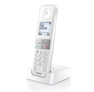 PHILIPS cordless phone D4701W/34, with Greek menu, white