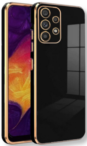 Bodycell Gold Plated - Silicone Case Samsung Galaxy A32 4G - Black