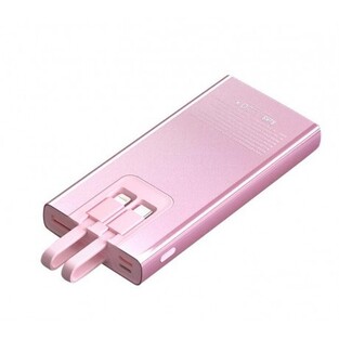 XO TK106 POWERBANK PD20W+QC22.5W 10000mAh, ΜΕ ΚΑΛΩΔΙΑ, ΡΟΖ