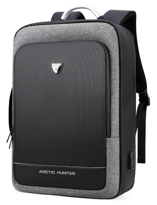 ARCTIC HUNTER τσάντα πλάτης B00227-DG, laptop, USB, σκουρο γκρί