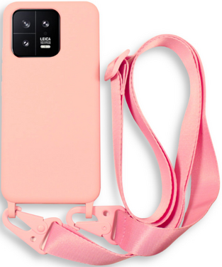 Bodycell Silicone Case with Neck Strap - Xiaomi 13 Pro - Pink