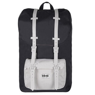 8848 TRAVEL BACKPACK 15,6" UNISEX WATERPROOF BLACK WITH LIGHT GRAY POCKET