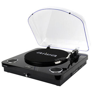 AIWA ALL IN ONE STEREO TURNTABLE BLACK   GBTUR-120BKMKII