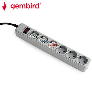 GEMBIRD SURGE PROTECTOR 6 SOCKETS 1,8m  SPG6B6C