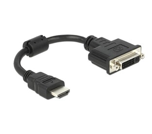 DELOCK cable HDMI to DVI 24+5 65327, 1080p, 20cm, black