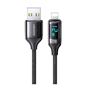 USAMS Lightning to USB cable US-SJ543, 2.4A, 1.2m, black