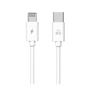 POWERTECH Cable USB Type-C to Lightning PTR-0092, 20W 3A, 1m, white