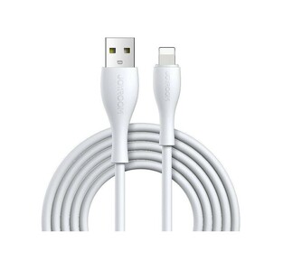 JOYROOM USB to Lightning cable S-1030M8 with LED, 2.4A, 1m, white