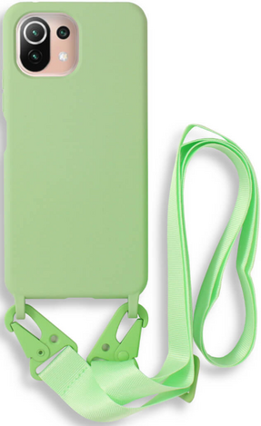 Bodycell Silicone Case with Neck Strap - Xiaomi Mi 11 Lite - Green