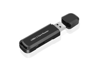 POWERTECH mini card reader USB 3.0 PT-892, SD card, μαύρο