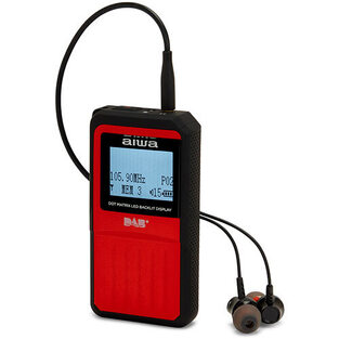 AIWA POCKET DIGITAL RADIO WITH DAB+ AND EARPHONES RED  RD-20DAB/RD