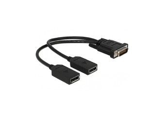 DELOCK adapter DMS-59 to 2x DisplayPort 65354, 25cm, black