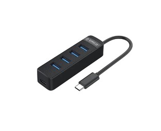 ORICO USB Type-C Hub TWC3-4A, 1x USB Type-C, 4x USB 3.0 ports, μαύρο