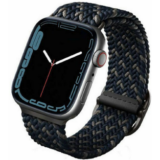 Uniq Aspen Braided Band - Premium Braided Strap Apple Watch Ultra/SE/8/7/6/5/4 (49/45/44mm) - Obsidian Blue