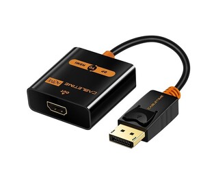 CABLETIME adapter DisplayPort to HDMI AV586, ACTIVE, 4K, 0.2m, black