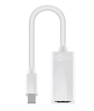 GOOBAY cable Mini DisplayPort to HDMI female 51729, 0.15m, white