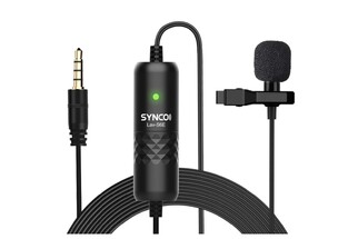 SYNCO μικρόφωνο Lav-S6E με clip-on, omnidirectional, 3.5mm, 6m, μαύρο