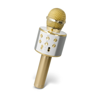 FOREVER BLUETOOTH MICROPHONE PORTABLE KARAOKE FOR SMARTPHONES gold